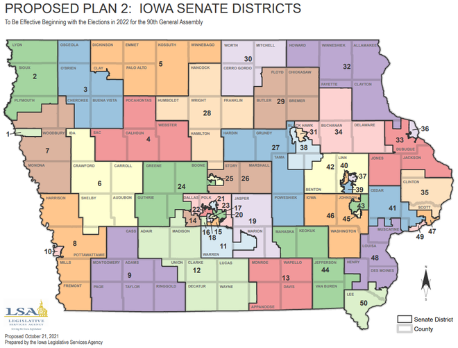 Iowa agency releases second state redistricting maps