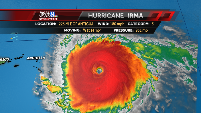 Irma's winds hit 180MPH - check the latest track