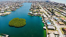 A rendering, provided by engineering company Earthwerks, which shows what the islands would look like.