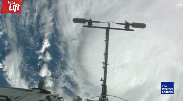 ISS Flies Over Hurricane Matthew