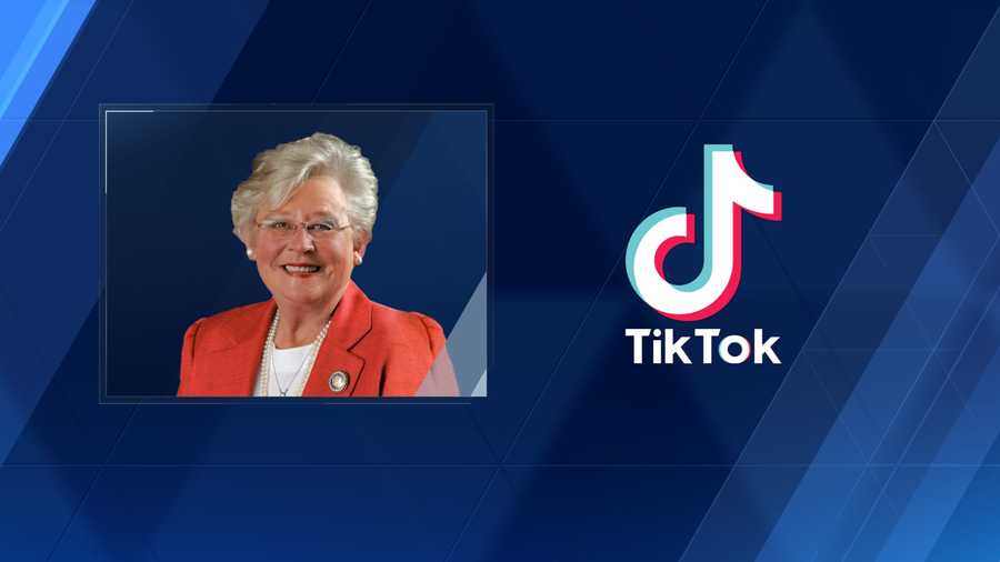 Gov. Kay Ivey and TikTok logo