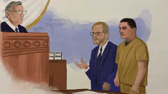 A&#x20;sketch&#x20;of&#x20;Jack&#x20;Teixeira,&#x20;21,&#x20;of&#x20;North&#x20;Dighton,&#x20;Massachusetts,&#x20;during&#x20;his&#x20;initial&#x20;appearance&#x20;at&#x20;the&#x20;Moakley&#x20;U.S.&#x20;Courthouse&#x20;in&#x20;Boston&#x20;on&#x20;April&#x20;14,&#x20;2023.