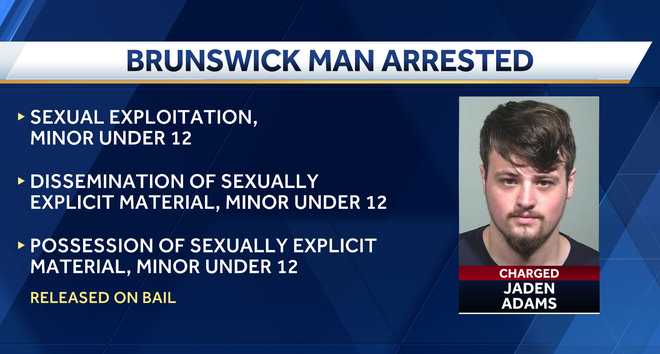 Brunswick man arrested for sexual exploitation of a minor under 12 years of age