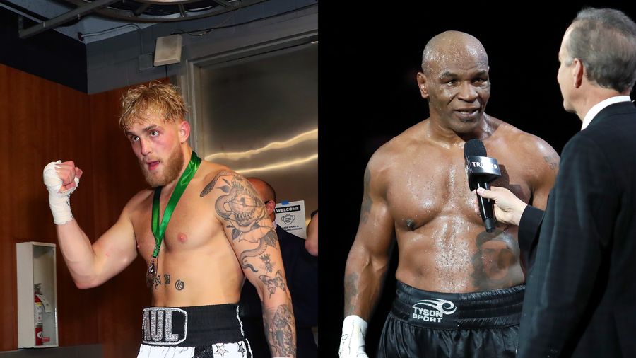 Mike Tyson stepping to the ring against Jake Paul this summer
