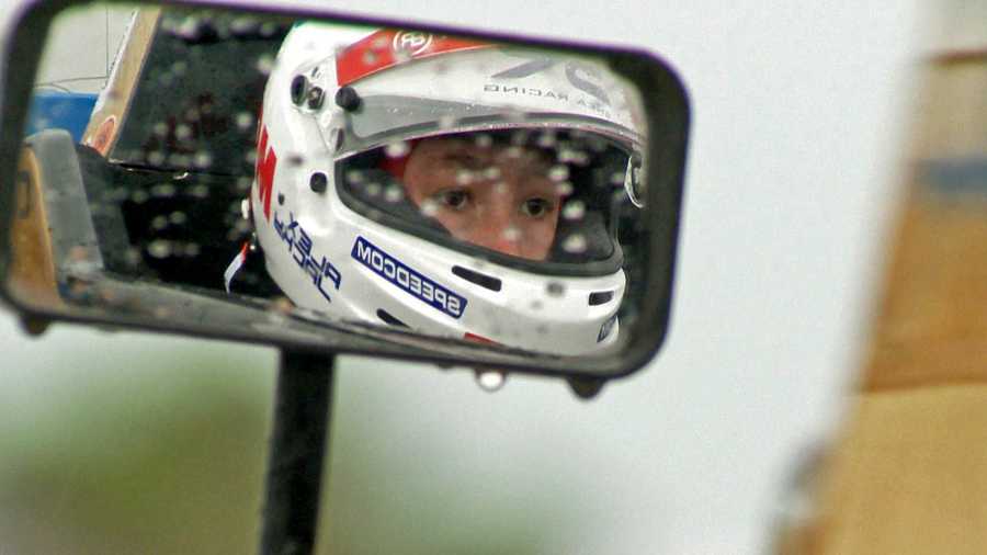 Alex Jacky prepares for a practice run at Sebring International Raceway