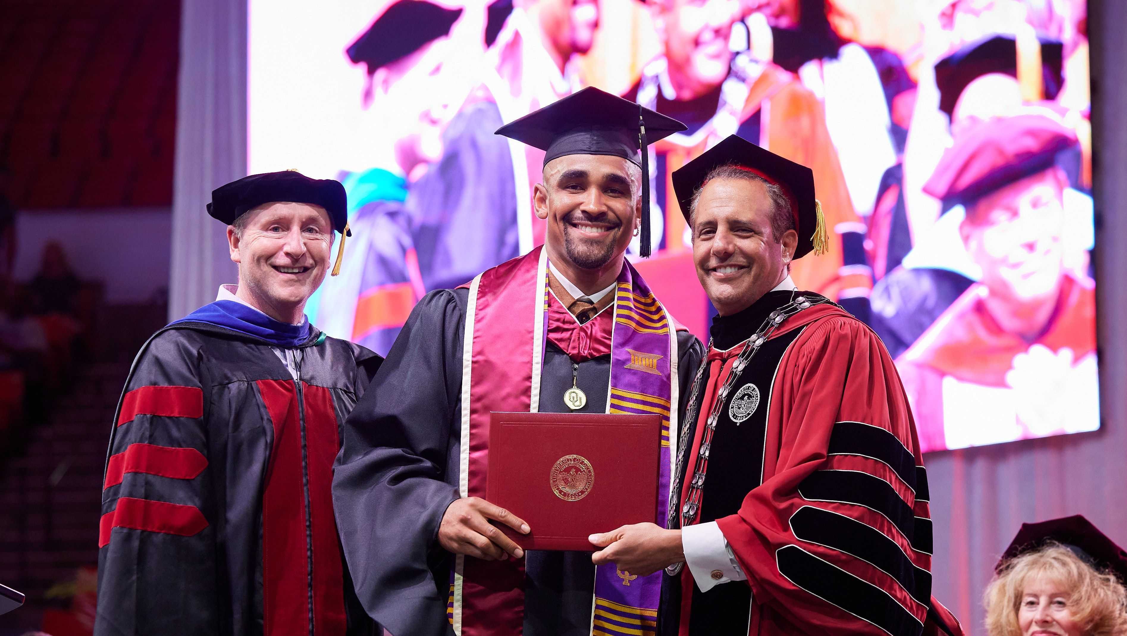 NFL star Jalen Hurts gets master's degree from University of Oklahoma - Vimarsana News