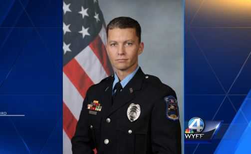 A motorcycle officer with the Spartanburg Police Department is