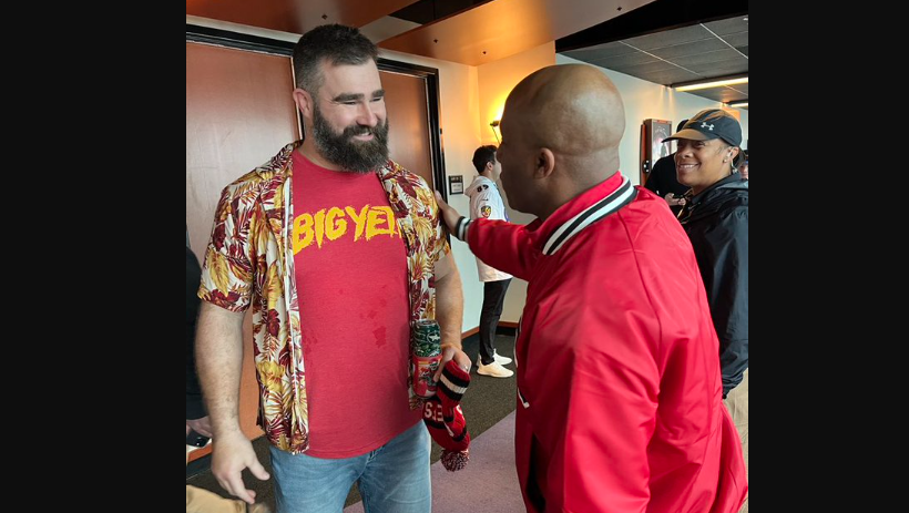 Jason Kelce in attendance for AFC Championship Game