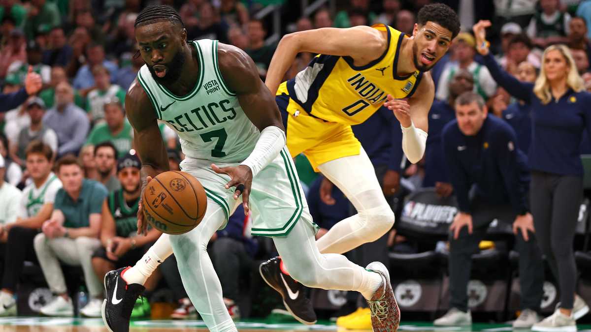 Brown's 3 forces OT, Celtics edge Pacers in Game 1 of East finals