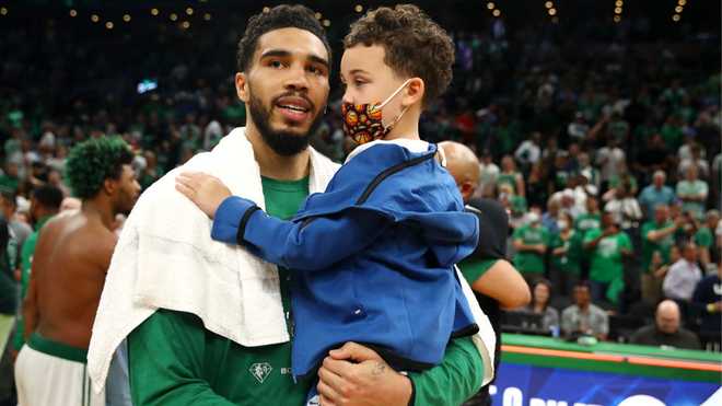 Celtics' Tatum opens up about sharing NBA journey with son, Deuce