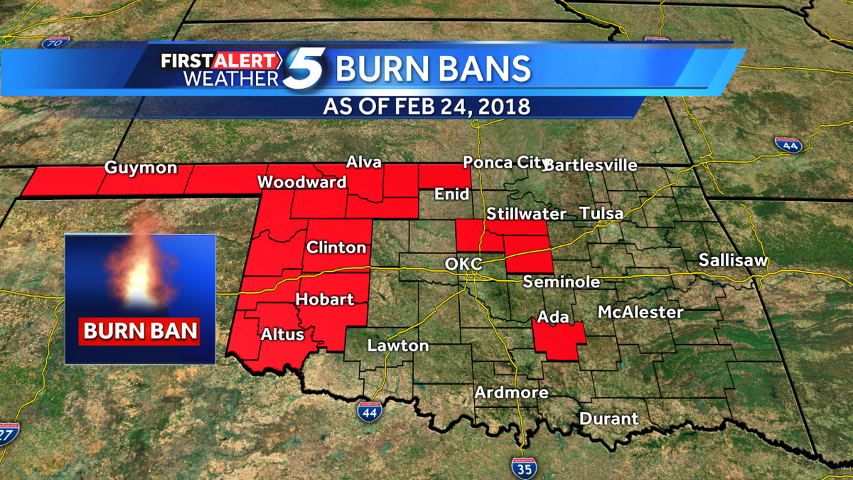 Big changes to Oklahoma burn bans due to recent rainfall