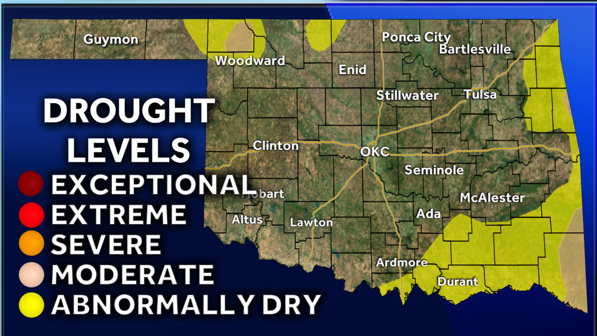 Significant improvement to the Oklahoma drought