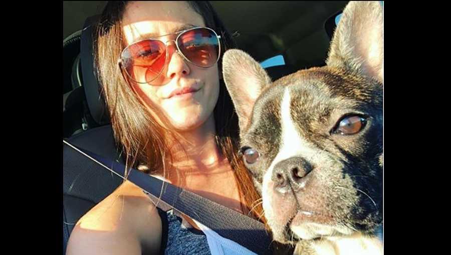 Jenelle Evans and her dog, Nugget
