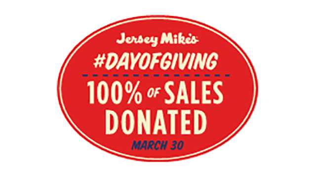 Jersey Mike's 'Day of Giving' to donate all sales to 2022 Special