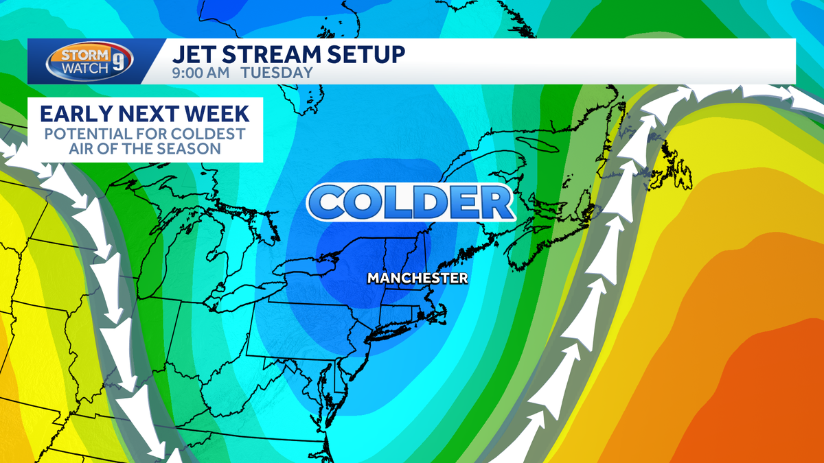 Coldest air of the season expected in New Hampshire next week