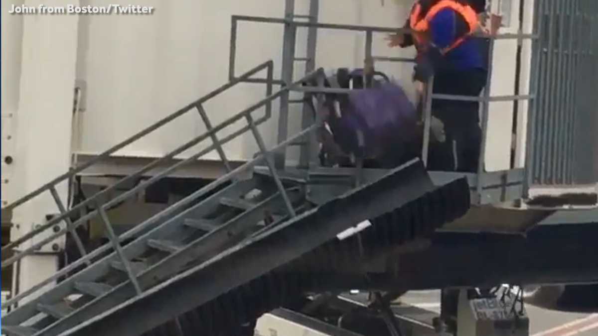 Video questions how Logan Airport baggage handler treated bags