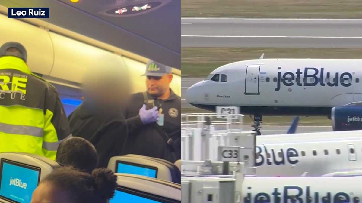 Image for article Unruly passenger claiming to be devil forces Bostonbound JetBlue flight to be diverted to Orlando  WCVB Boston