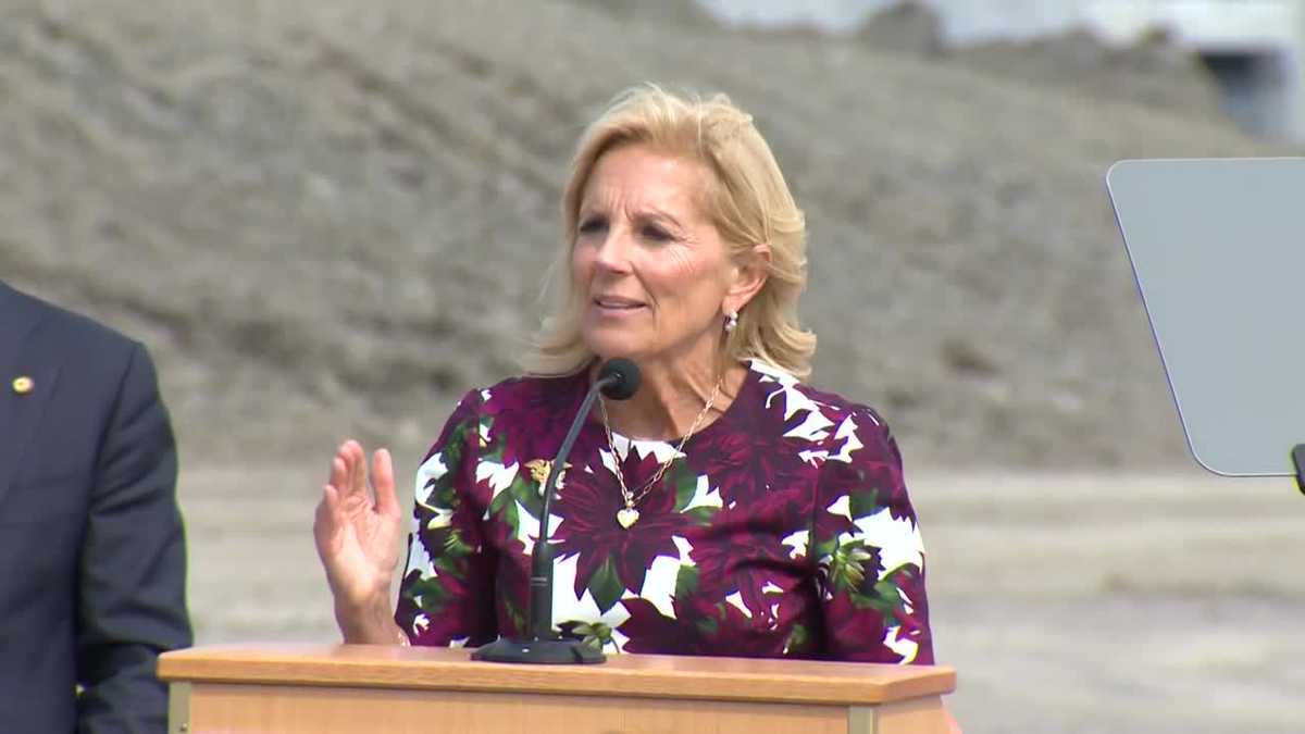 First Lady Jill Biden speaks at Pittsburgh airport