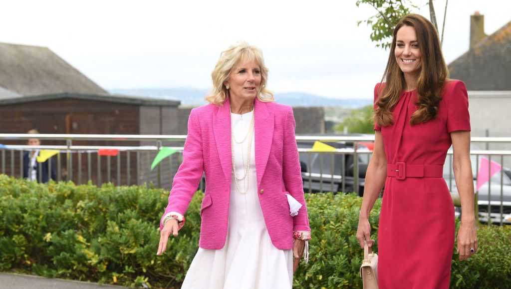 First Lady Jill Biden tours preschool with Duchess Kate during visit to England