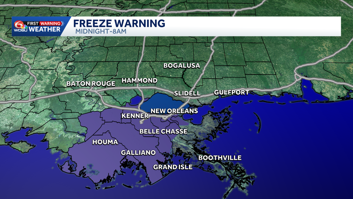 Alert Day; Freeze Warning until 8am, warmer later this week