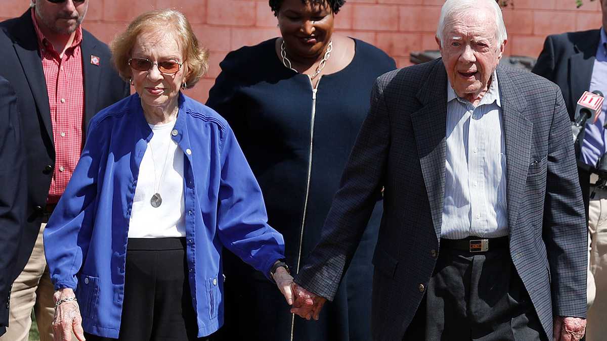 Jimmy and Rosalynn Carter marking their 73rd wedding anniversary