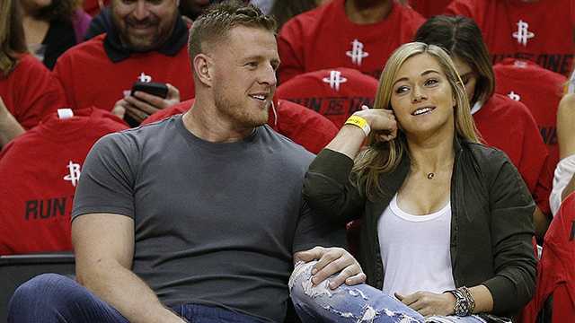 Sports stars J.J. Watt and Kealia Ohai get married