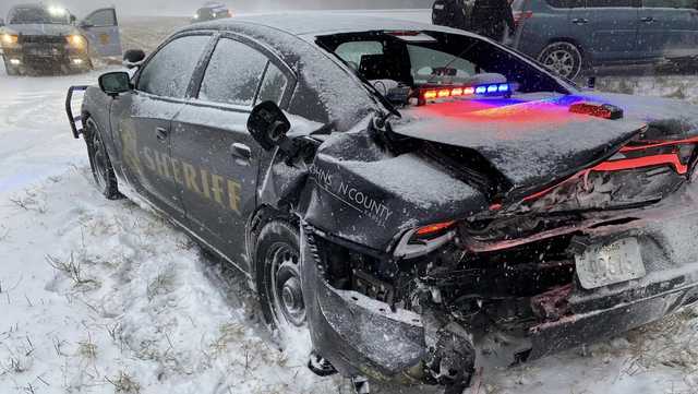 Johnson County, Kansas Sheriff's Office patrol vehicle hit during storm - Vimarsana News