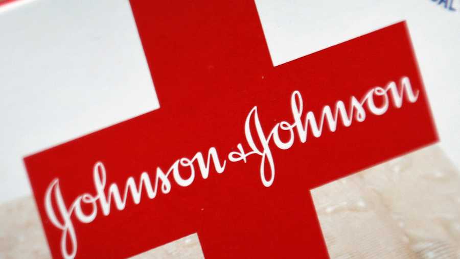 FILE - This Oct. 16, 2012 file photo shows the Johnson & Johnson logo on a package of Band-Aids, in St. Petersburg, Fla.