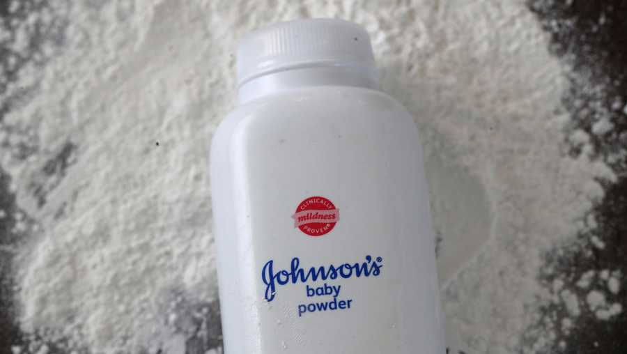 san anselmo, california   october 18 in this photo illustration, a container of johnsons baby powder made by johnson and johnson sits on a table on october 18, 2019 in san anselmo, california johnson  johnson, the maker of johnsons baby powder, announced a voluntary recall of 33,000 bottles of baby powder after federal regulators found trace amounts of asbestos in a single bottle of the product  photo illustration by justin sullivangetty images