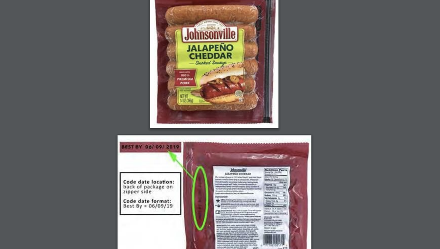 Recalled Johnsonville sausage links
