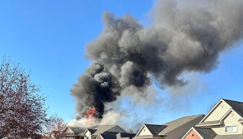 Central Iowa fire: Crews on scene of structure fire in Johnston - KCCI