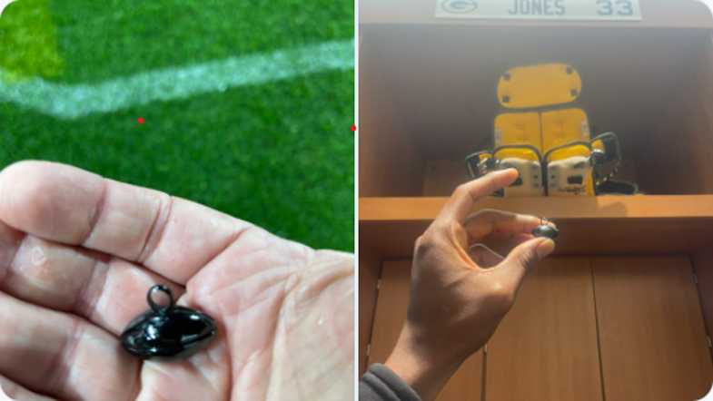 Aaron Jones recovers necklace containing father's ashes after losing it  during 4-touchdown game