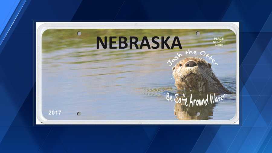 Nebraska unveils new specialty license plate featuring Josh the Otter