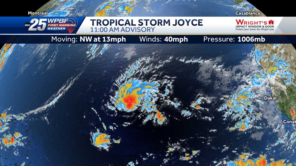 Tropical Storm Joyce forms in Atlantic as 10th named storm of season