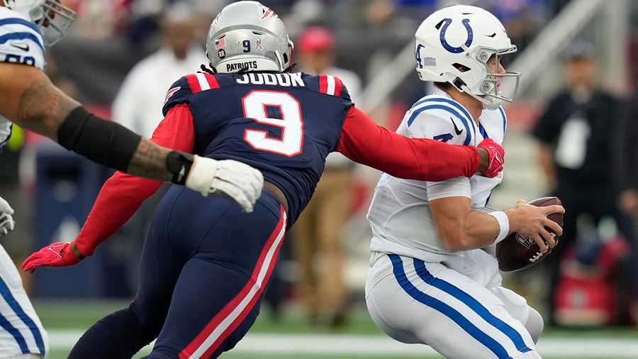 Patriots beat Colts 26-3, get 9 sacks in dominant win