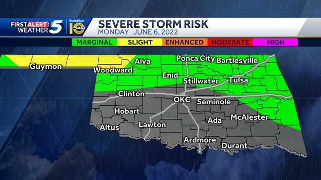 Oklahoma could see more storms later Monday