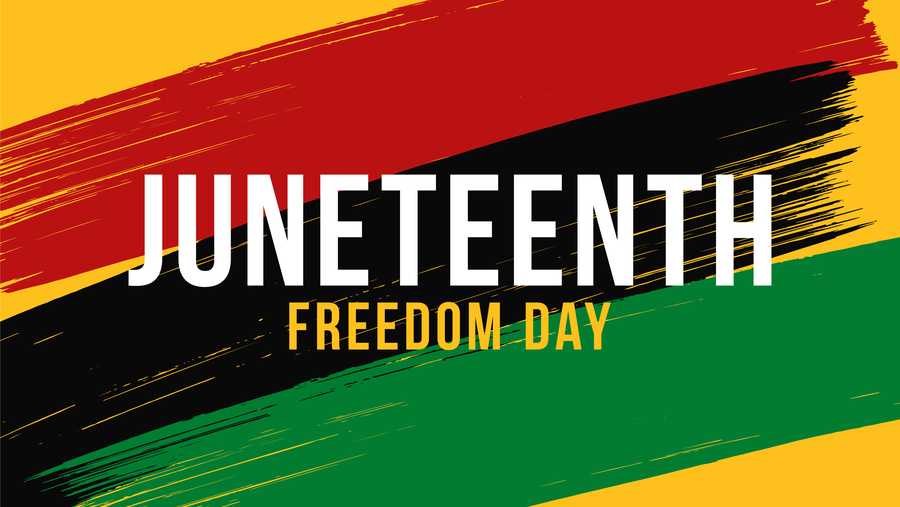 Juneteenth Independence Day Design with Brushes. For advertising, poster, banners, leaflets, card, flyers and background. African-American history and heritage. Freedom or Liberation day. Card, banner, poster, background design. Vector illustration. Stock illustration