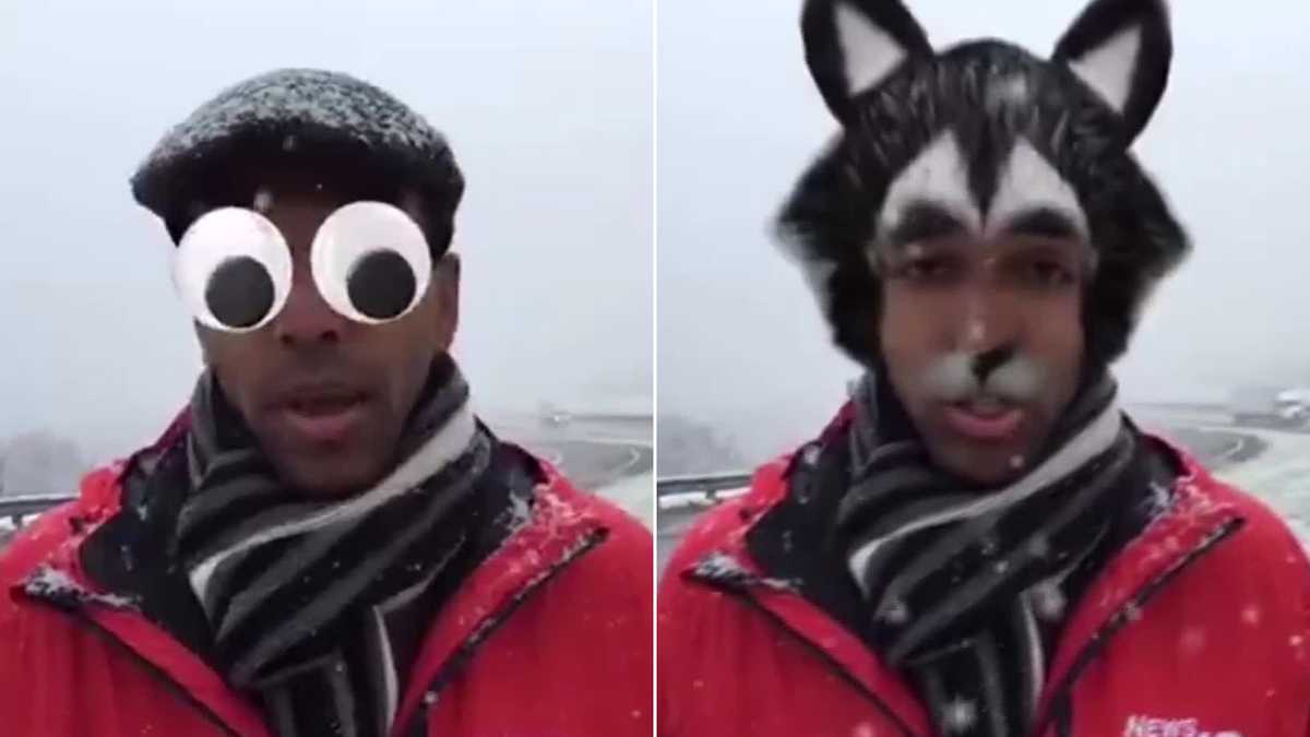 Journalist takes viral moment in stride after accidentally turning on ...
