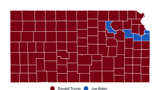 Kansas Election Results 2020: Maps show how state voted for president