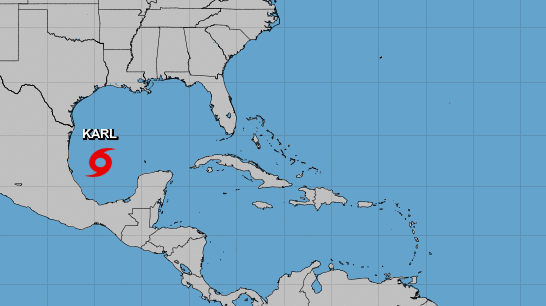 Tropical Storm Karl begins to turn southeast - WESH 2 Orlando