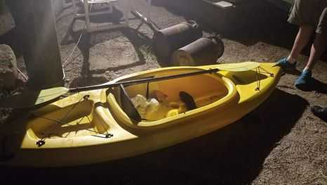 Kayak found adrift
