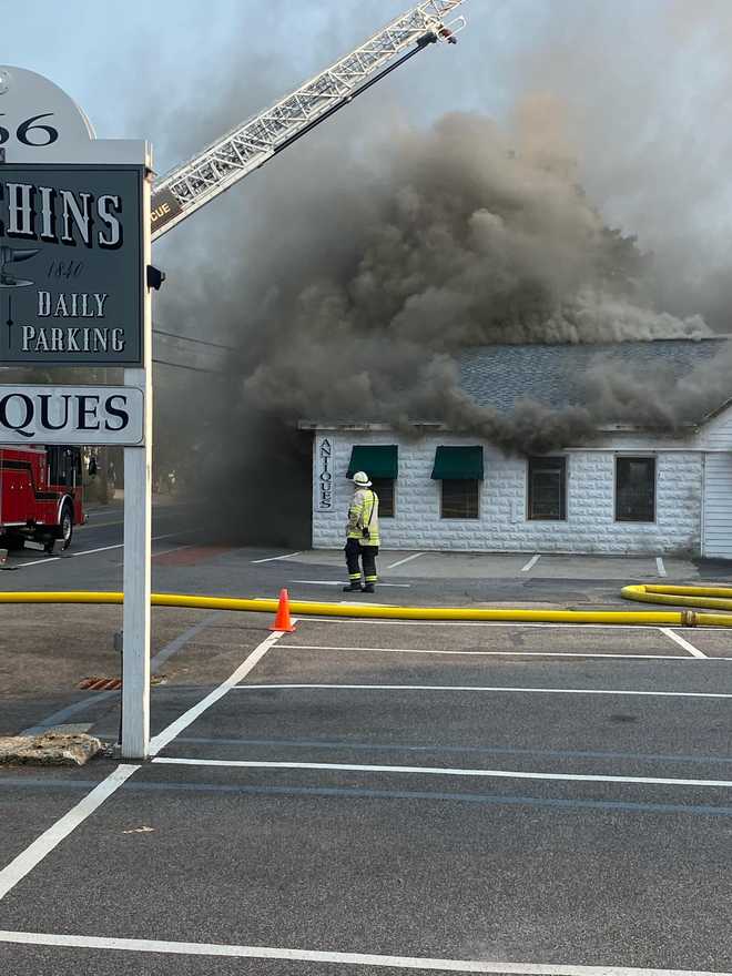 Crews battling structure fire in Ogunquit