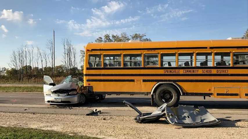 UPDATE: Woman who crashed into school bus has died - KCCI