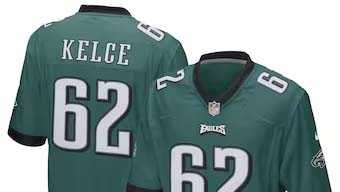 Nike Men's Jason Kelce Midnight Green Philadelphia Eagles Super Bowl LVII  Patch Game Jersey - ShopStyle Short Sleeve Shirts