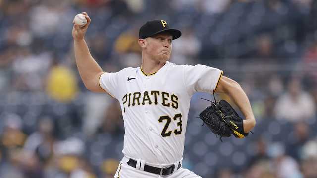 Pittsburgh, United States. 15th Apr, 2021. Pittsburgh Pirates starting  pitcher Mitch Keller (23) throws in the first inning against the San Diego  Padres at PNC Park on Thursday April 15, 2021 in