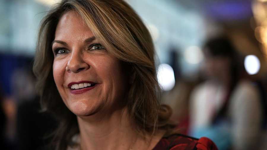 Kelli Ward attends CPAC 2018 February 22, 2018 in National Harbor, Maryland.