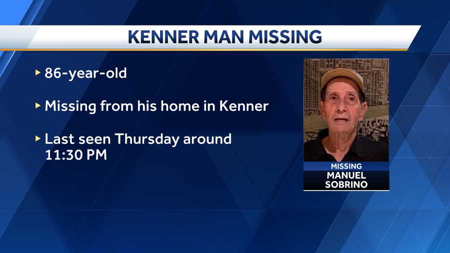 Silver Alert issued for missing 86-year-old Kenner man cancelled