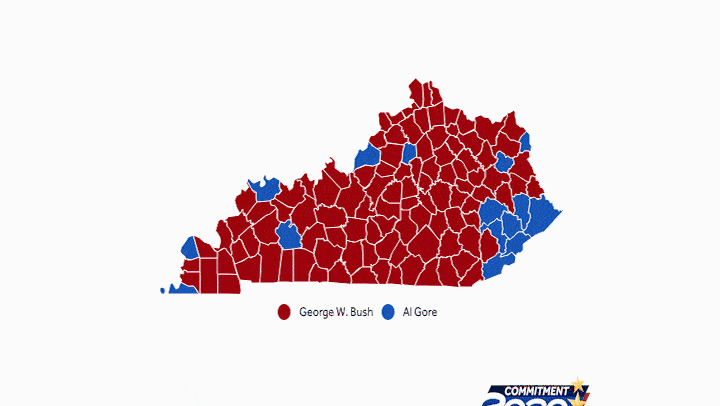 Election 2020 How Kentucky Has Voted For President In The Past