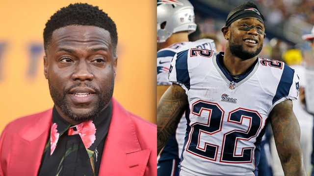 Kevin Hart in wheelchair after racing former Patriots running back