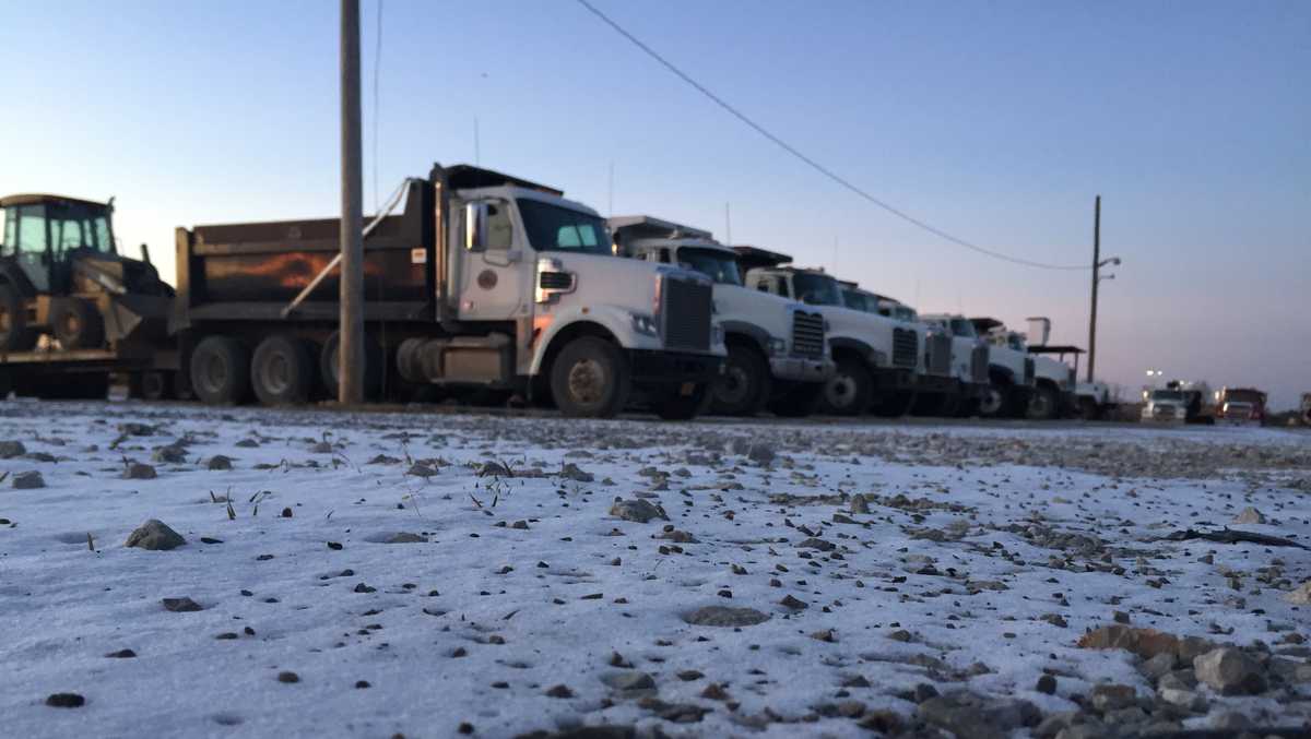 County crews work to clear up roads